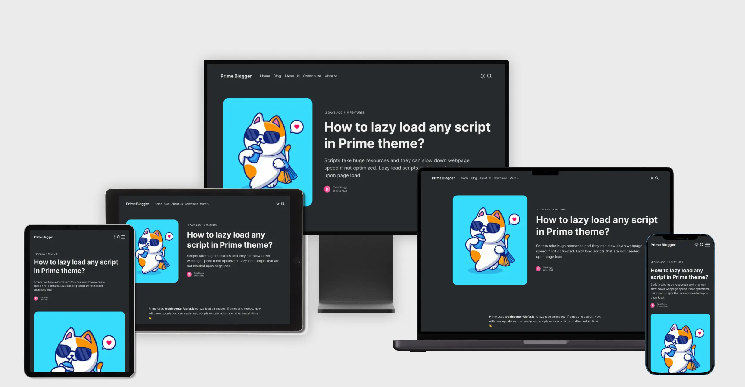 Responsive designs for Prime theme